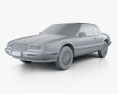 Buick Riviera 1993 3D модель clay render