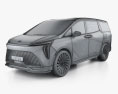 Buick GL8 Century Avenir 2024 3D-Modell wire render