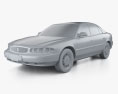 Buick Century 2000 3d model clay render