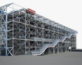 Centro Georges Pompidou Modello 3D