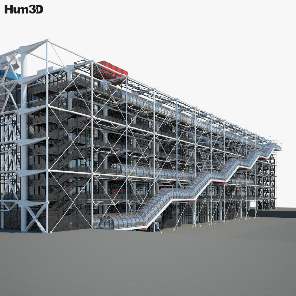 Centre Georges-Pompidou 3D-Modell