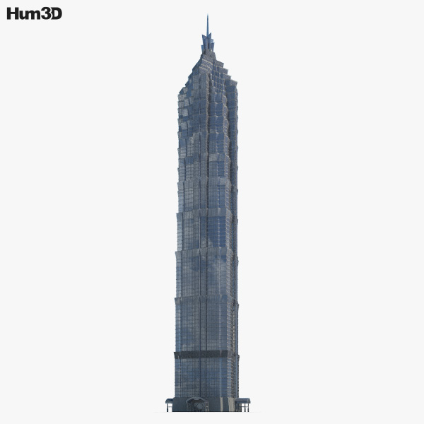 진마오 타워 3D 모델 