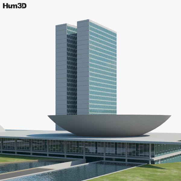National Congress of Brazil Building 3D model