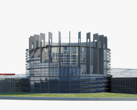 Seat of the European Parliament in Strasbourg 3D model