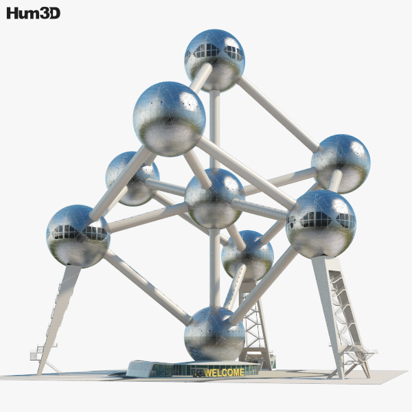 原子球塔 3D模型