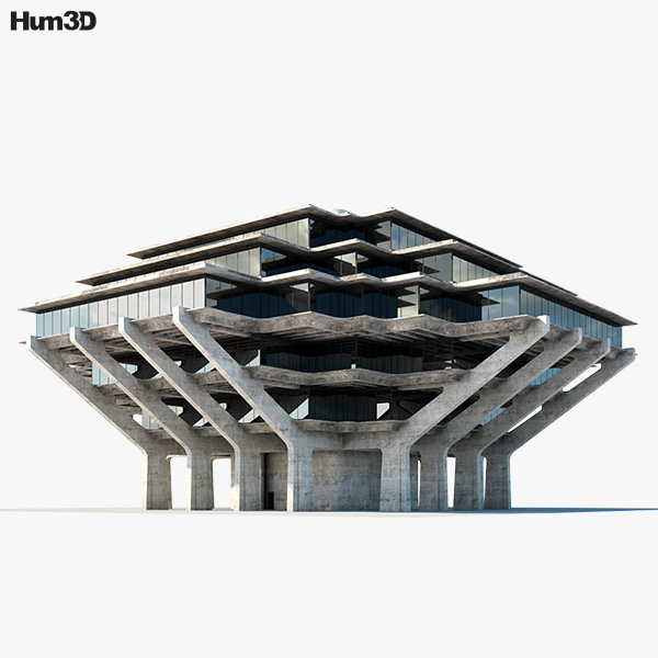 Будівля Бібліотеки Гейзеля 3D модель