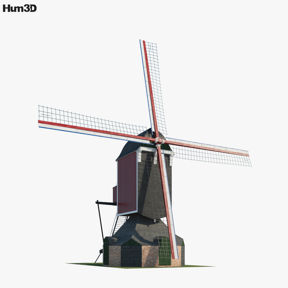 Sint Jan Mulino a vento Modello 3D