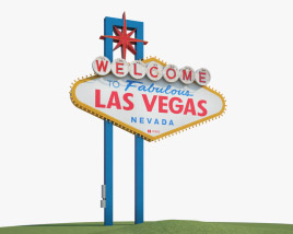 Знак «Добро пожаловать в Лас-Вегас» 3D модель
