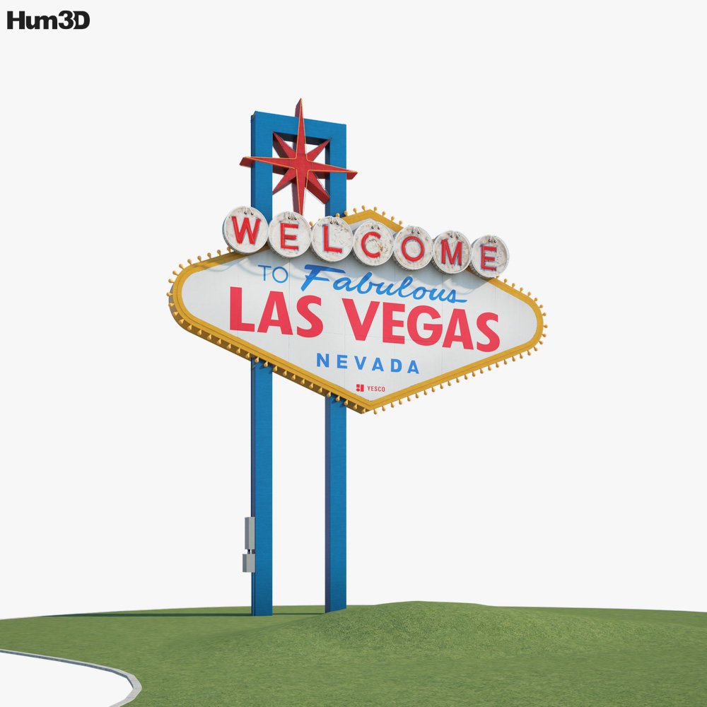 Bem-vindo ao letreiro de Las Vegas Modelo 3d