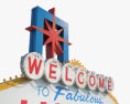 Willkommen in Las Vegas-Zeichen 3D-Modell