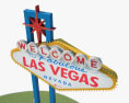 Bem-vindo ao letreiro de Las Vegas Modelo 3d