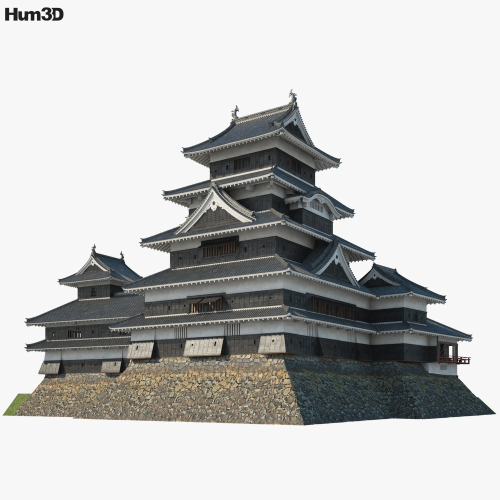 Castello di Matsumoto Modello 3D