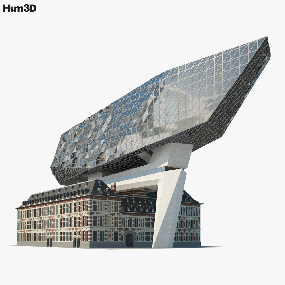Port Authority Building Antwerp 3D model