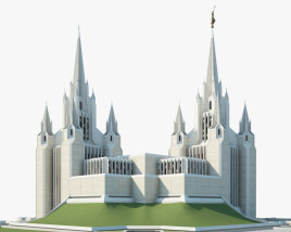 San Diego California Temple 3D model