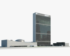 Sede de la Organización de las Naciones Unidas Modelo 3D