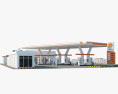 Indian-oil gas station 3d model