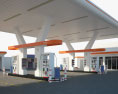 Indian-oil gas station 3d model
