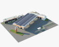 Indian-oil 加油站 3D模型