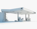 Texaco gas station 01 3d model