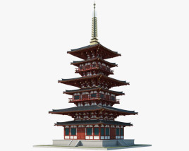 Pagoda of Yakushiji Temple 3D model