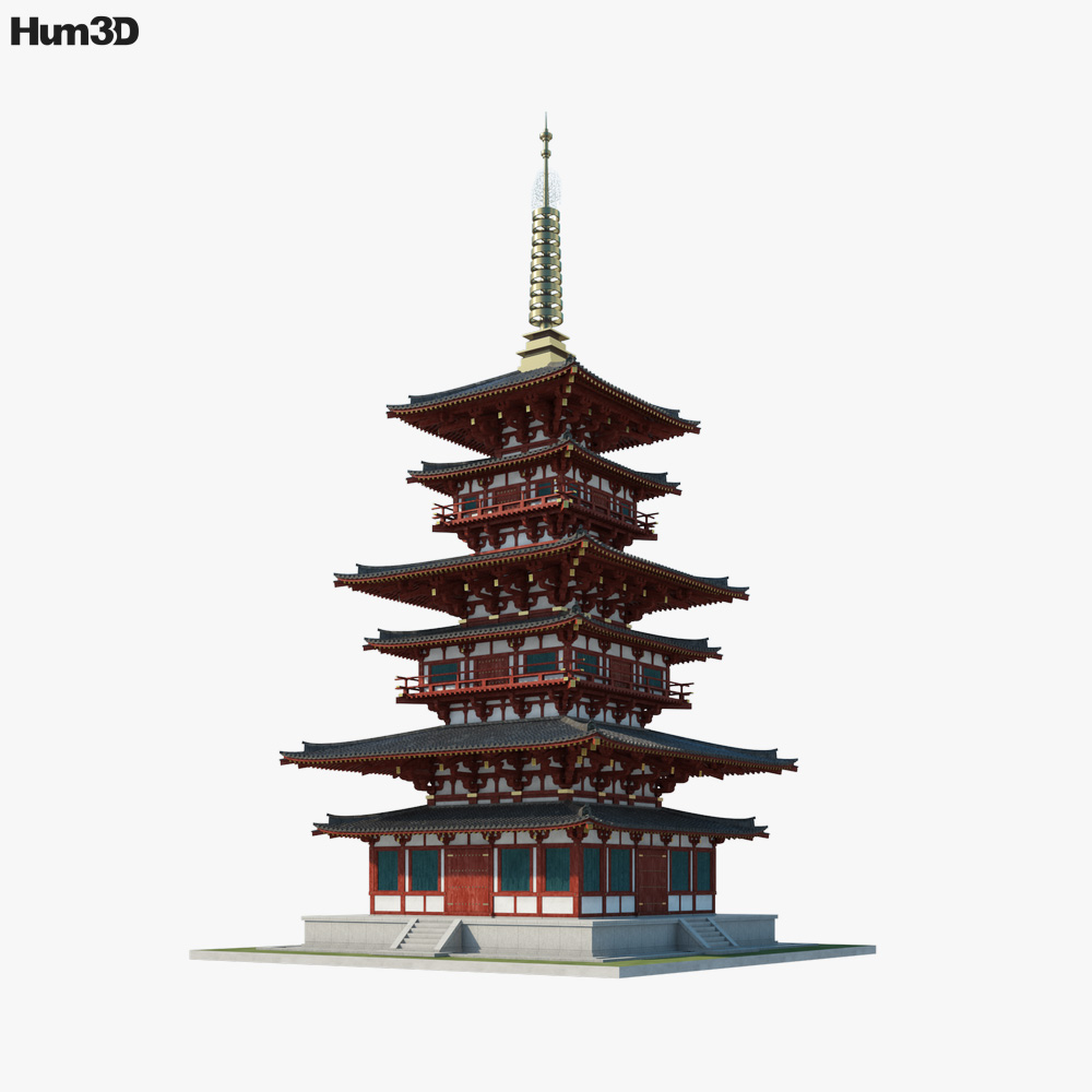 Pagoda of Yakushiji Temple 3D model