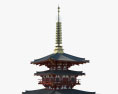 Пагода храму Якусідзі 3D модель