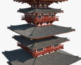 Пагода храма Якусидзи 3D модель
