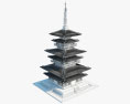 Пагода храму Якусідзі 3D модель