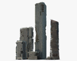 Ruined buildings 3D model