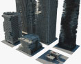 폐허가 된 건물 3D 모델 