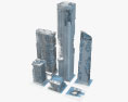 Разрушенные здания 3D модель