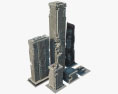 Ruined buildings 3d model