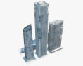 Zerstörte Gebäude 3D-Modell