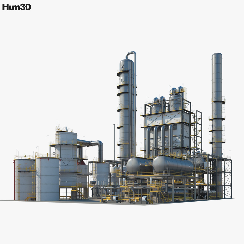 Raffinerie 3D-Modell