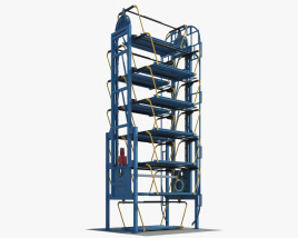 Sistema de estacionamento giratório vertical Modelo 3d