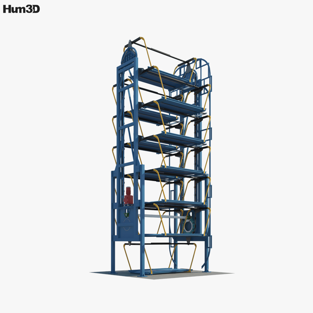 Вертикальна роторна парковка 3D модель