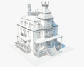 维多利亚式房子 3D模型
