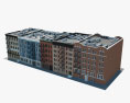 Edifícios de tijolos Modelo 3d