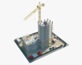 Sitio de construcción de edificios Modelo 3D
