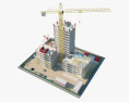 ビル建設現場 3Dモデル
