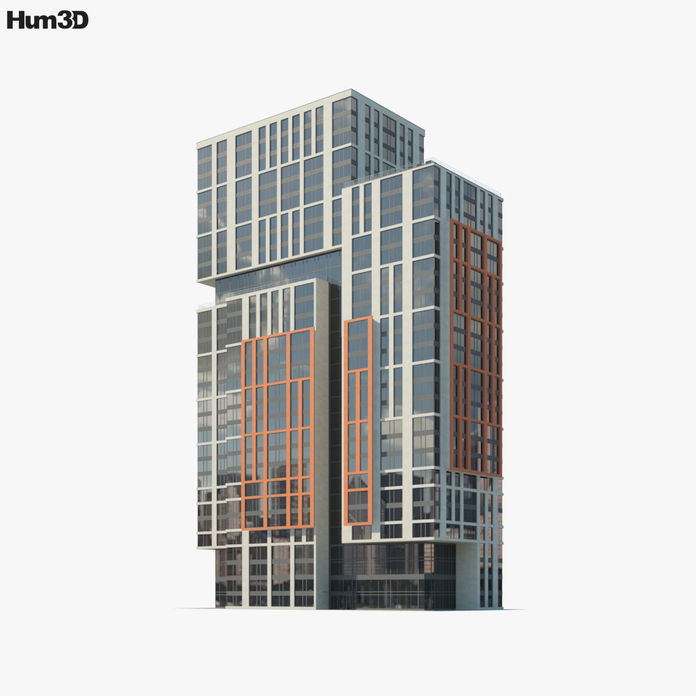 アパートの建物 3Dモデル