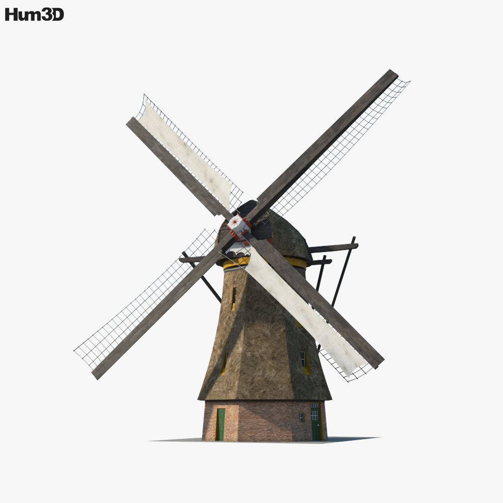 Moulin à vent Hollande Modèle 3D