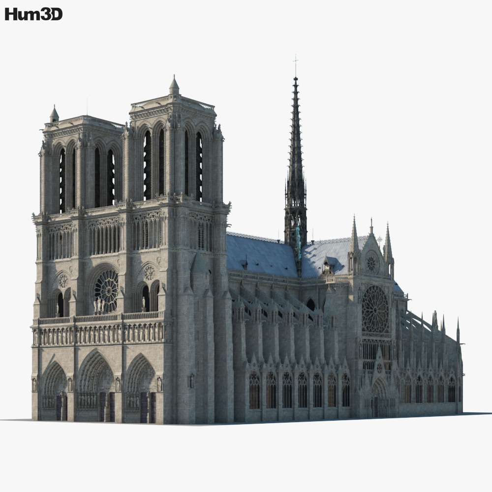 Cathédrale Notre-Dame de Paris Modèle 3D