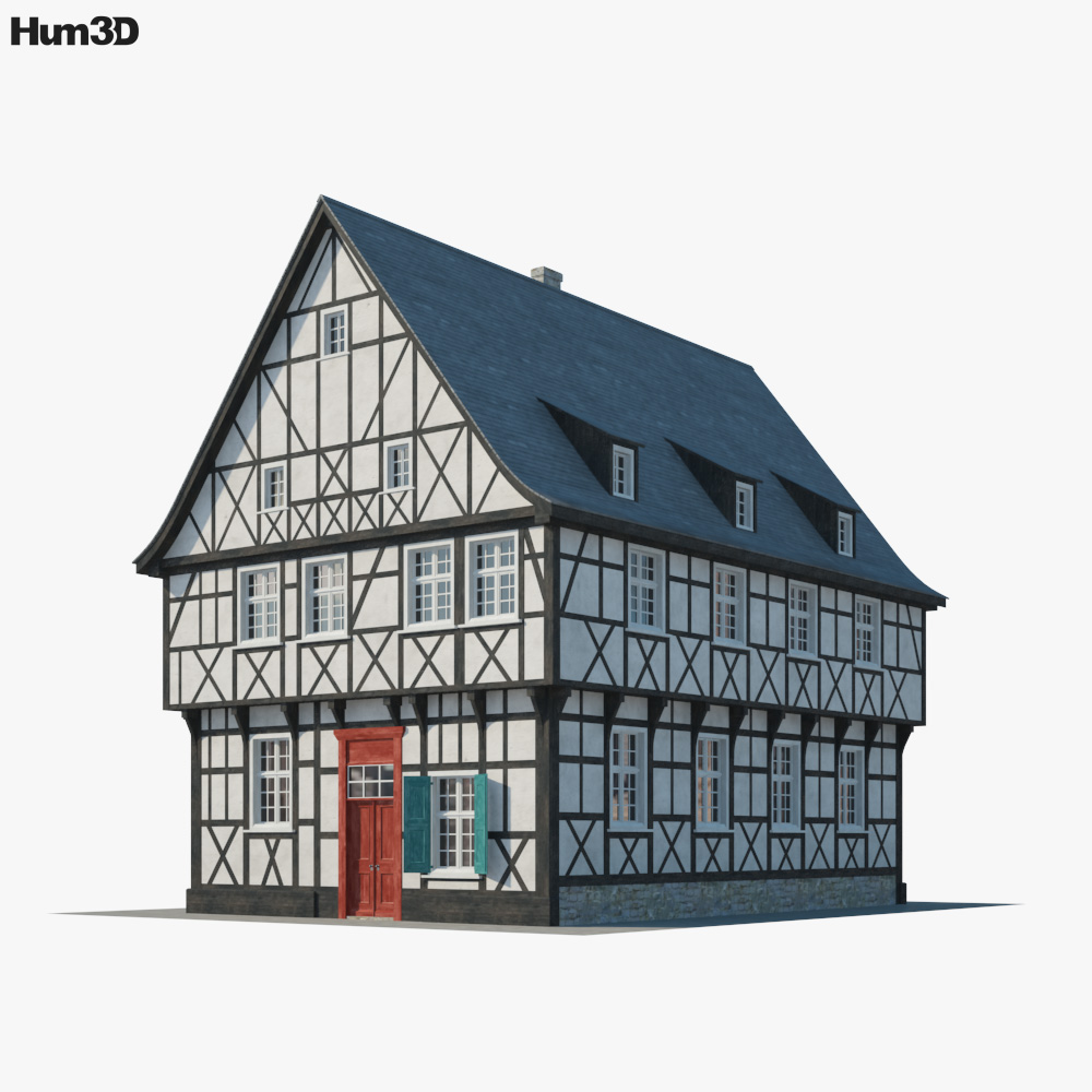 Fachwerkhaus 3D-Modell