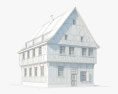 木骨造りの家 3Dモデル