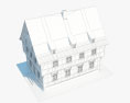 木骨造りの家 3Dモデル