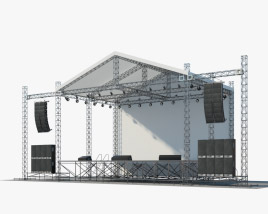 Концертная сцена 3D модель