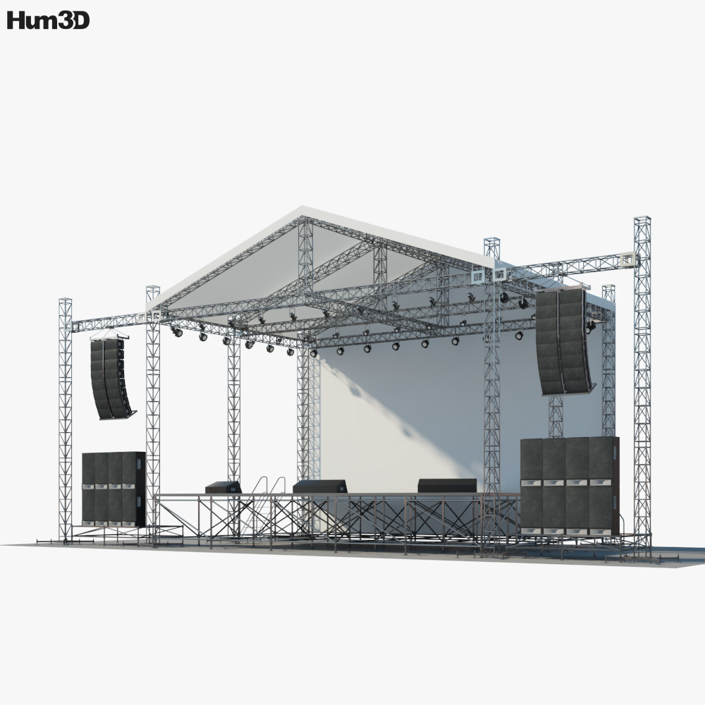 Концертна сцена 3D модель