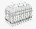 유럽식 건물 3D 모델 