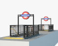 Entrada do metrô em Londres Modelo 3d